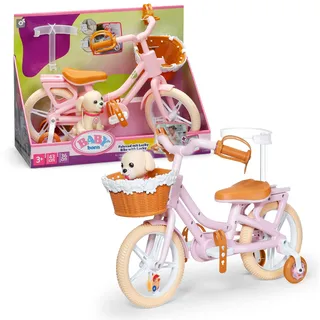 BABY BORN Puppenfahrrad mit Welpen Lucky Rosa 840054