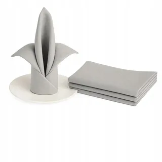 Bankettserviette 50 X 50 Cm, Glatter Stoff, 180 G, Grau