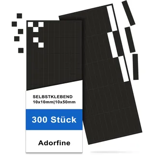Adorfine Magnetplättchen Selbstklebend (300 Stück),Magnetstreifen Flache Magnete klebepads,Stärk Klebekraft Mini Magnete für Whiteboard,Kühlschrank Basteln Foto Lehrerbedarf Magnetplatte Schule Büro