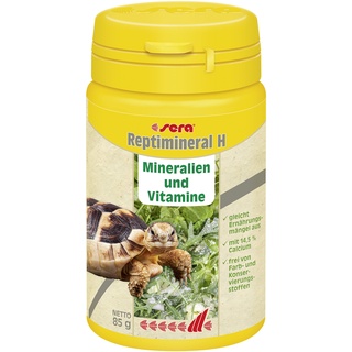 sera Reptimineral H 100 ml (85 g) - Das Plus an Mineralien und Vitaminen für Herbivore, Landschildkröten Futter