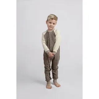 engel naturkleidung Schlafoverall Baby-Schlafoverall ohne Fuß, Frottee braun 110/116