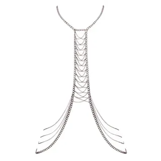 Körperkette mit Neckholder, silber