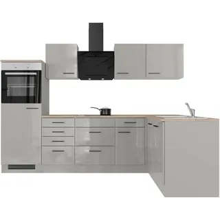 Flex-Well Winkelküche L-Form Lund 280 cm grau