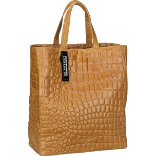 Liebeskind Berlin Kroko Paper Bag Tote M cognac