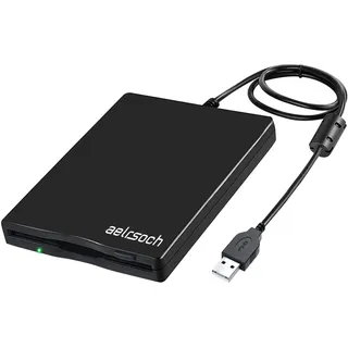 Externes USB-Diskettenlaufwerk 3,5 Zoll für PC, Tragbar, Schwarz, 1,44 MB s