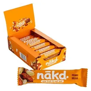 Nakd Fruchtriegel Peanut Delight, ohne Zuckerzusatz, je 35g, 18 Riegel