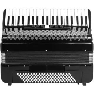 Professionelles Akkordeon, 41 Tasten, 120 Bässe, Tasteninstrumente, Akkordeon mit Riemen, Akkordeontasche für Erwachsene, Anfängerprüfung, professionelles Spielen (Color : Black)