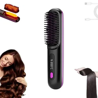 go brush pro,clinora stylingbürste,cefryna stylingbürste für kurze haare,clinora styling bürste,glättungsbürste für kurze haare,kurzhaar pro,eloura tragbare,heated Hair Brush,Adjustable