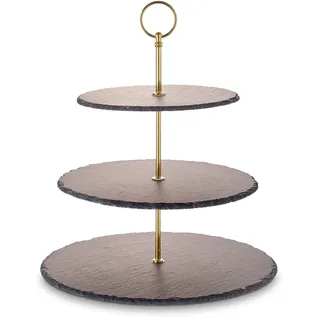 Echtwerk Etagere-/ in Grau Ø (H)35 cm,