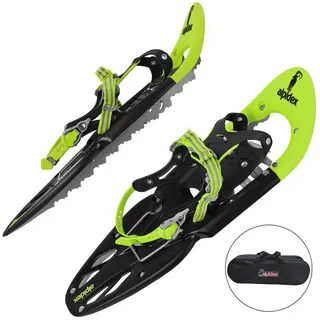 ALPIDEX Schneeschuhe Schneeschuhe inklusive Tragetasche - wahlweise mit oder ohne Stöcke gelb