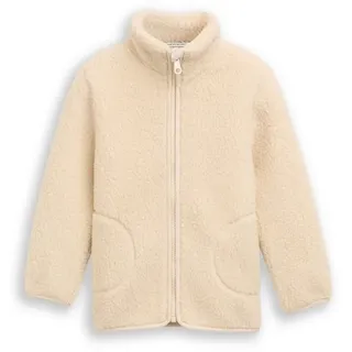 Tom Tailor Sweatjacke Teddy-Plüsch, mit Stehkragen beige 92/98 EU