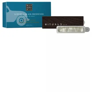 RITUALS Auto Parfüm Hammam Car Air Freshener – Auto Duft mit Aroma von Eukalyptus und Rosmarin – Auto Lufterfrischer mit eleganter Holzhalterung – 6 g