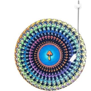 Matte für Plattenspieler – Display Pèr künstlerischer Plattenspieler, Plattenspieler aus Filz, zuverlässiger Schutz der Scheiben, Tappetino Per Girädischi | Animierter Zoetrope Pēr Le Aman, mushroom