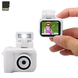 Xilecam Mini Retro Kamera1080P with 32GB Card Mini Digitalkamera Analog Kamera Kreative Geschenke(Weiß)