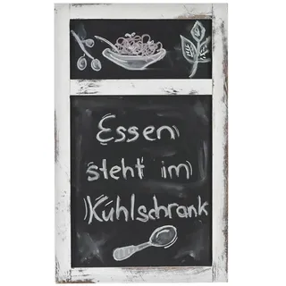 Mendler Werbetafel HWC-C51 55 x 34 x 2 cm Holz Shabby-Look Vintage Weiß