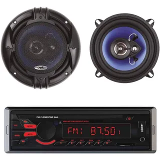 PNI Paket Radio MP3 Autoplayer PNI Clementine 8440 4x45W USB SD AUX 12V mit Set 2 Koaxiale Autolautsprecher PNI HiFi500, 100W, 12,7 cm