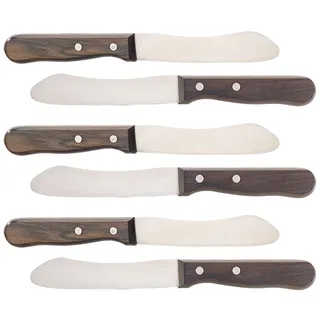 6er-Set Frühstücksmesser mit 11,5-cm-Klinge, Griff aus Blackwood-Holz