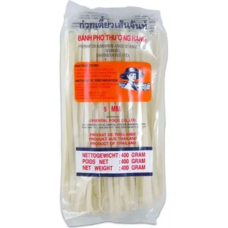 Farmer 400g Reisnudeln, 5mm breit | Banh Pho | Bandnudeln aus Thailand | Rice Noodle
