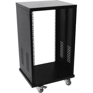 Omnitronic ROADINGER Stahl-Rack SR-19, 24HE | Pulverbeschichtetes Stahlrack, ideal für Festinstallationen
