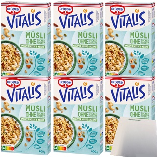 Dr. Oetker Vitalis Müsli Knusper Nüsse und Kerne ohne Zuckerzusatz 6x400g usy