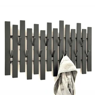DanDiBo Ambiente Garderobenhaken DanDiBo 58 x 38 x 6 cm Schwarz