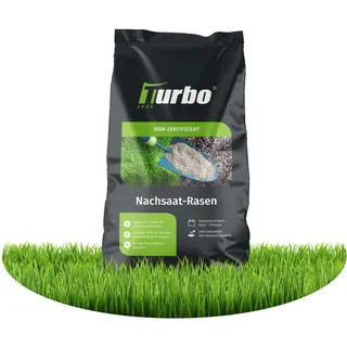 turbogrün® Rasensamen Nachsaat für 50 m2 - schnellkeimende Grassamen | RSM Qualität für Frühjahr und Herbst - ideal zum Schließen von Lücken und für eine dichte, schnelle und gleichmäßige Nachsaat