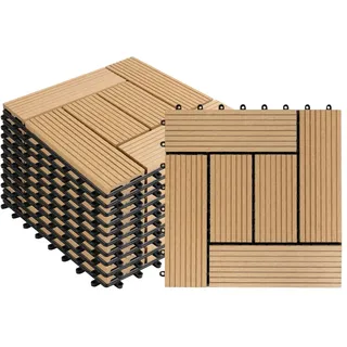 Floordirekt WPC Terrassenfliesen Classic 30 x 30 cm teak