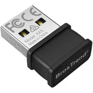 BrosTrend WiFi 6 AX300 Nano WLAN Stick Linux für PC, Raspberry Pi 2+, NUR 2.4GHz, Unterstützen Ubuntu, Mint, Debian, Kubuntu, Lubuntu, LMDE, Mate, Zorin, Win 11/10/7, USB WiFi Adapter Linux, 286Mbit/s
