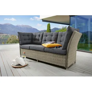 Destiny Loungesofa »PALMA«, Aluminium, Polyrattan, 3er Bank, inkl. Auflagen, beige