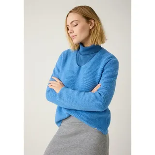 More & More Rippstrickpullover,mittelblau