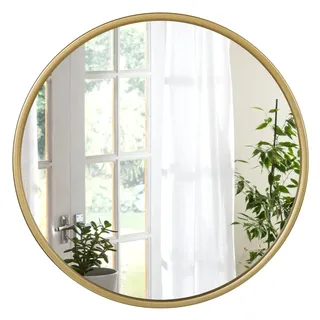 Woltu Wandspiegel rund 40 x 40 cm Gold
