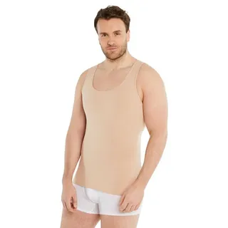 FINN Design Shapinghemd mit starker Kompression -Formendes Tank Top Herren mit Bauchweg Effekt Shapewear Unterhemd aus Baumwolle für einen flacheren Bauch beige 3XL