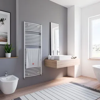 Schulte Badheizkörper Europa 1535 x 600 mm 823 W weiß beidseitig unten