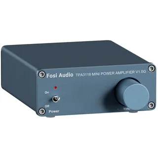 Fosi Audio V1.0G Mini Verstärker, 50Wx2 Class D Verstärker Stereo mit TPA3116 Amp Chip & RCA Eingängen, 2 Kanal Verstärker HiFi Amplifier für Passive Lautsprecher