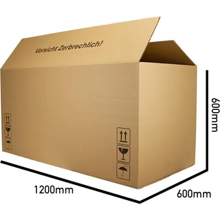 wellpappenfabrik Paket AG DHL Karton 120 x 60 x 60 cm Faltkarton, Versandkarton Kartonage Verpackung mit Höhenriller