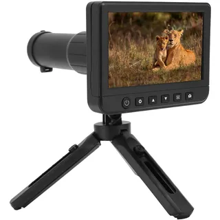 5-Zoll-LCD-Digital-Teleskopkamera, 50-fache Vergrößerung, Hochpräzise Teleskopkamera, Tragbar für die Jagd für Outdoor-Abenteuer (EU-Stecker)