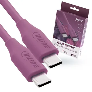 InLine Colour your Charge'' USB-C Schnellladekabel 100W Violett 1m
