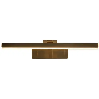 Licht-Erlebnisse Bilderleuchte DAMIAN, LED, Warmweiß, LED Wandlampe Wandleuchte mit Schalter Wohnzimmer in Messing matt goldfarben