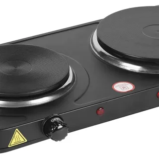 Expo Börse Deski Doppel Kochplatte 2 x 1000 Watt schwarz Kochfeld Doppelkochplatte Küche