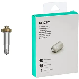 Cricut 2007446 Einzelfalzrad + QuickSwap-Gehäuse, Metallic, One Size & 2007310 Gravierspitze, One Size