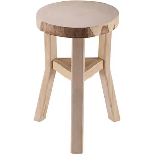 CARO-Möbel Sitzhocker Natur, Holz, Beistell Hocker Sitzhocker