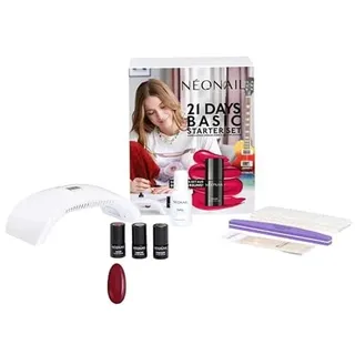NÉONAIL Starter Set 21 Days Basic - LED UV Lampe 10W/36 - UV Nagellack - Maniküre Set - Top - Set Starterset mit Lampe - Sets - Nagellack Set - Farben - Base - Manicure - Nagelset