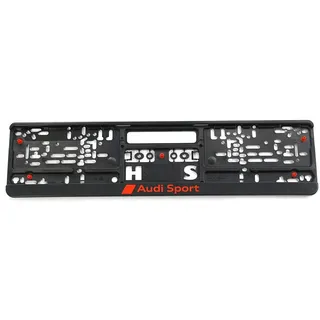Audi Kennzeichenhalter schwarz/rot 520 x 110 mm