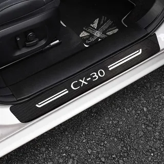 4 Stück Auto Einstiegsleisten Schutz, für Mazda CX30 CX-30 2015 2016 2017 2018 2019 2020 2021 Anti Scratch Türschweller Schutz Leisten Auto Zubehör Kohlefaser Auto Aufkleber