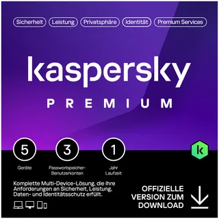 Kaspersky Lab Kaspersky Premium 2025 5 Geräte / 1 Jahr ESD