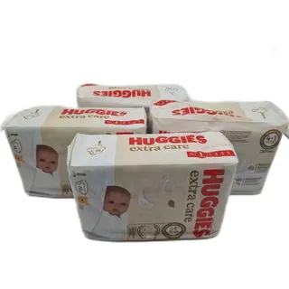 Huggies Baby Extra Care Windeln, Größe 1 2-5 kg), 4 x 28 Einheiten