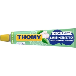 Thomy Gourmet Meerrettich mild, 190g Tube, 1er Pack (1 x 190g) | Frisch gerieben, lecker zu Fisch oder Fleisch