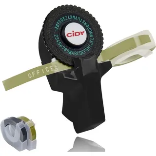 Lntyq - Mini 3d-etikettendrucker Click Kleine Diy-schreibmaschine Schreibmaschine Mit Buchstabenplatte Und Schneidband