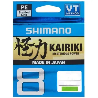 Shimano Kairiki 8, 150 Meter, Mantis Grün, Geflochtene Angelschnur, 59WPLA58R0