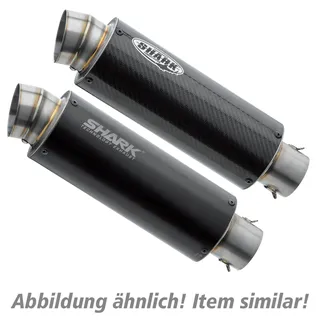 Shark exhaust SRC 4 Aluminium eloxiert Schwarz, schwarz